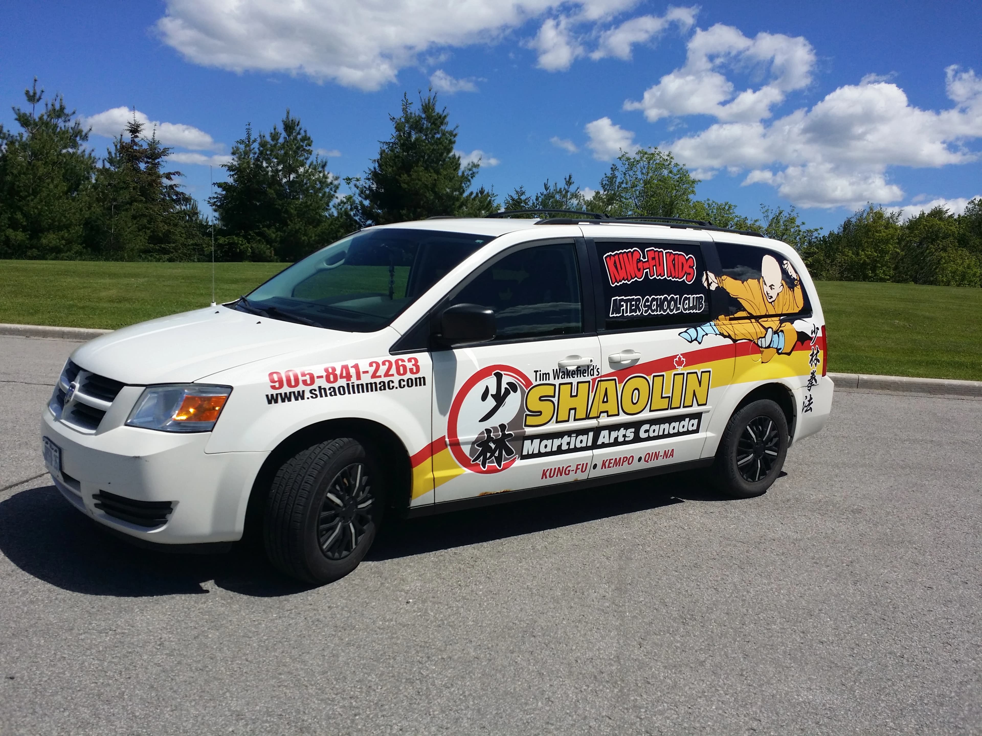 After School Program (ASP) van parked outside the school