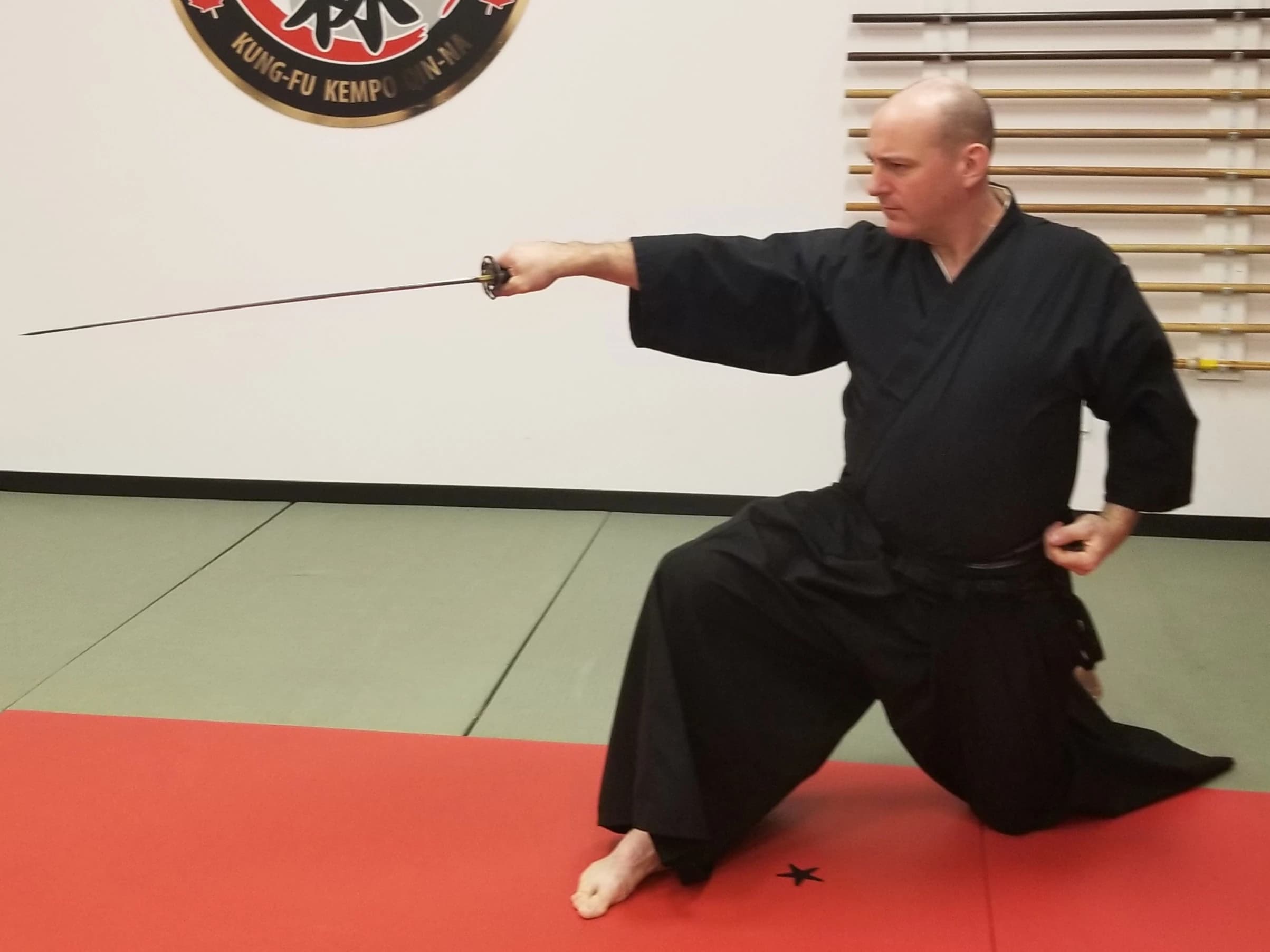 Samurai sword training at the school