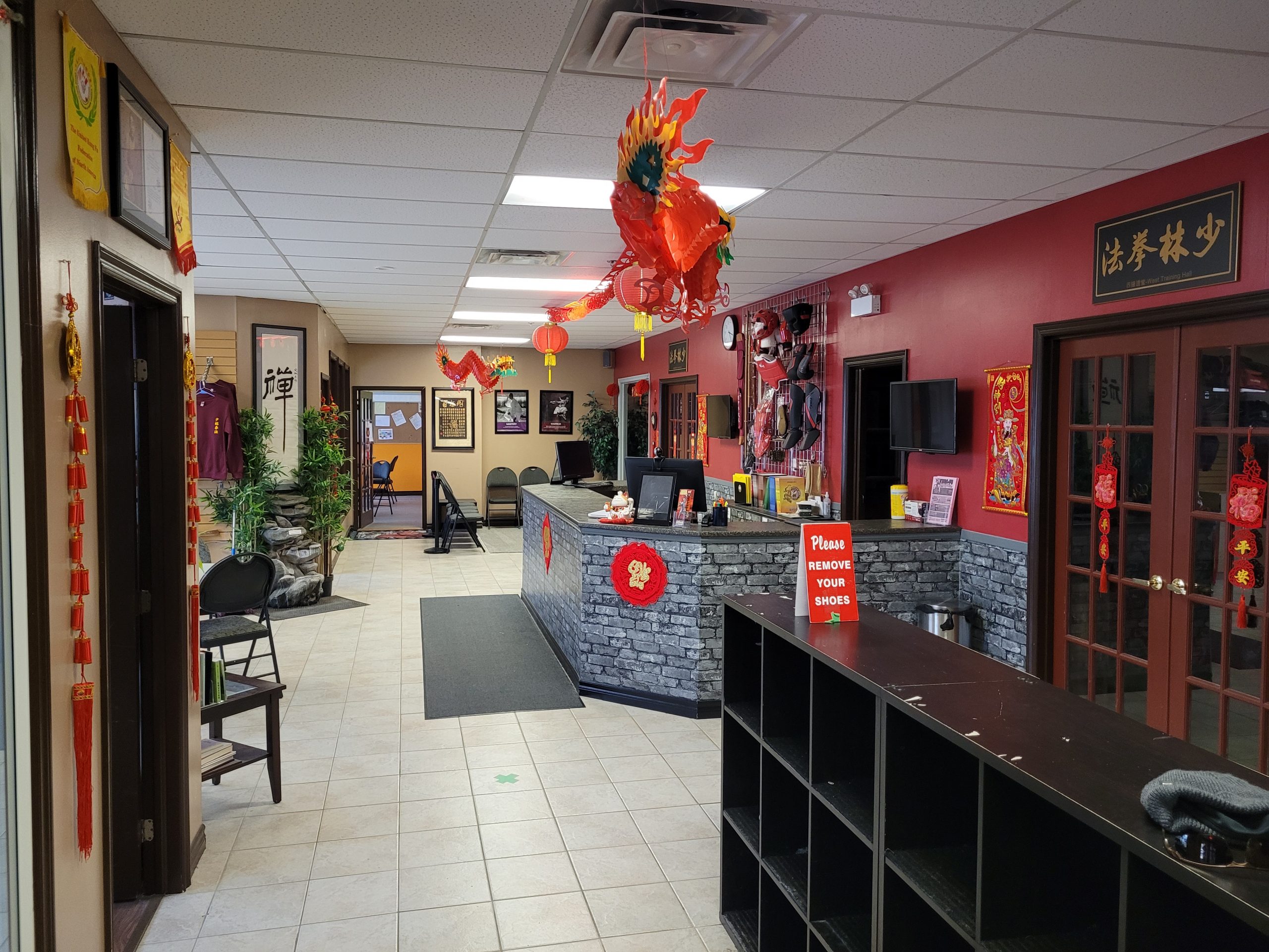 The Lobby of the Shaolin Martial Arts Dojo in Aurora