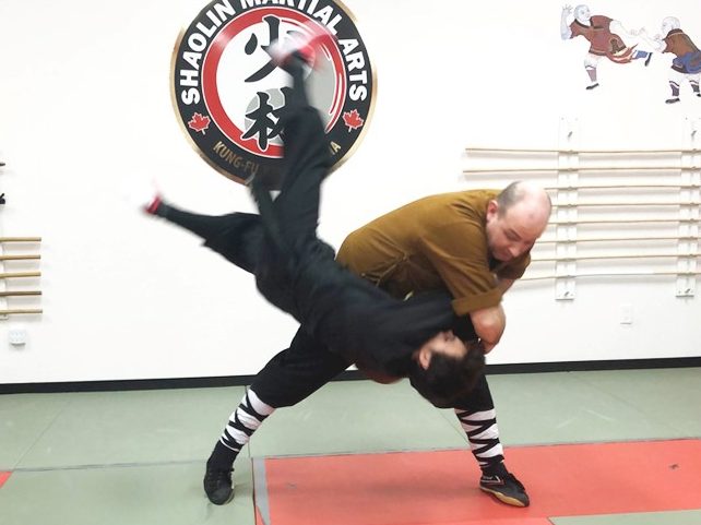 Shifu Tim Wakefield demonstrating a Wrestling/ Throwing technique at Shaolin Martial Arts Canada